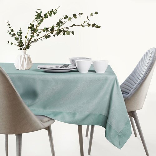 AmeliaHome Stolnjak Empire s man&amp;scaron;etom 110x110 cm, mint zelena Slike