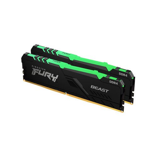 Kingston 16GB FURY Beast RGB 3200MHz DDR4 memorija | KF432C16BBAK2/16 Slike