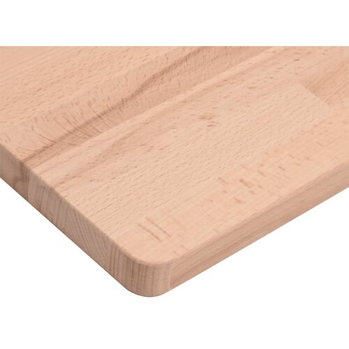  Zidna polica za umivaonik od čelika i masivne bukovine Smeđa 60 x 60 x 2.5 cm Slike