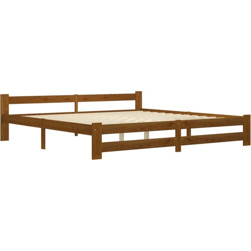 Maison Chic Posteljni okvir - Dvoposteljna postelja - Zakonska postelja medeno rjav iz trdne borovine 200x200 cm-J5257, (21772974) Cene