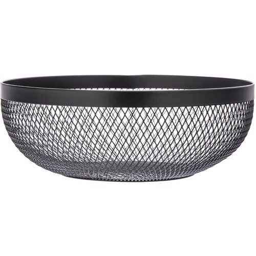 Altom design Okrugla Metalna Ko&amp;scaron;ara za Voće, Crna Slike