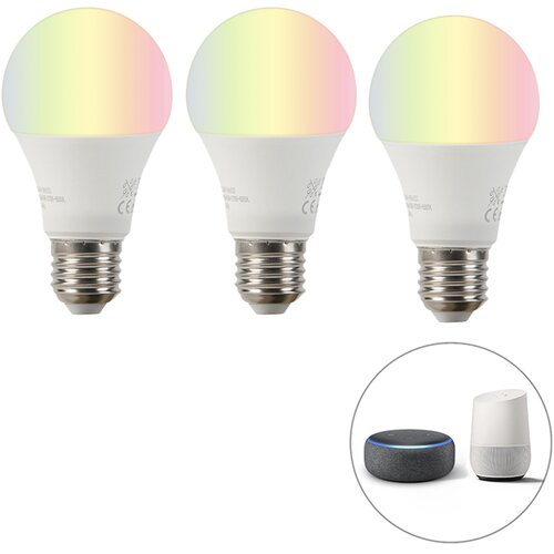 LUEDD Smart set 3 E27 RGBW LED sijalke A60 9W 800 lm 2200-4000K Cene