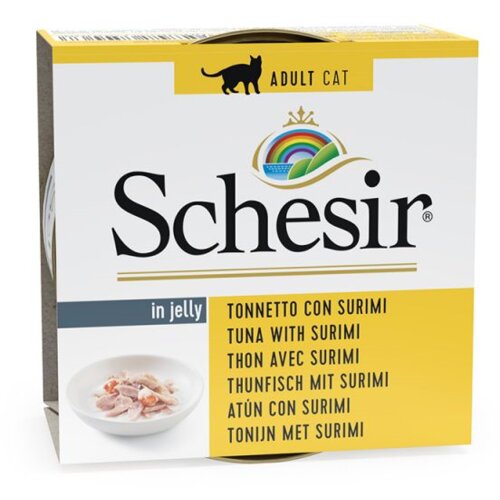 Schesir konzerva s tunjevinom i surimom u želeu adult 85g Cene