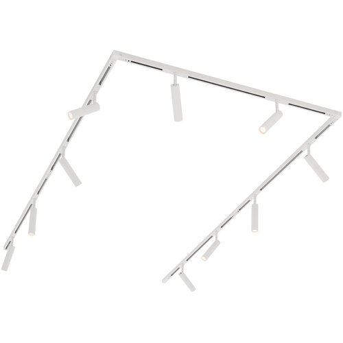 QAZQA Modern railsysteem met 10 spots wit 1-fase - Slimline Uzzy Slike