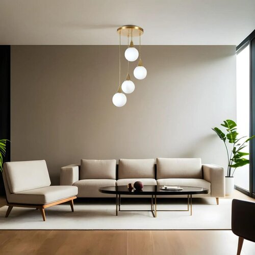 Opviq afra 4 Lü tepsili eskitme beyaz Camlı Sarkıt whitegold chandelier Cene