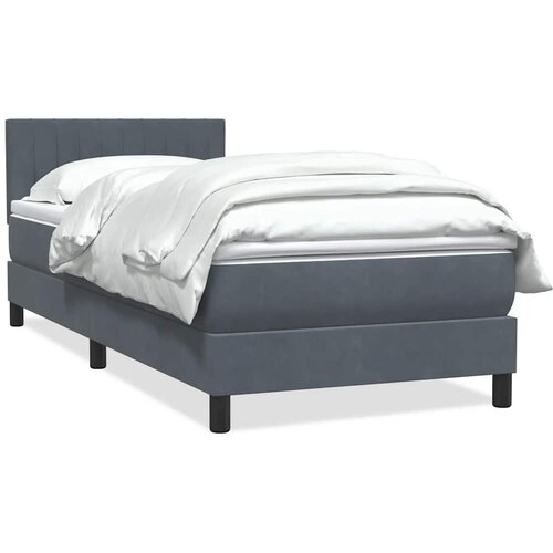 Box Spring krevet s madracem tamno sivi 80x210 cm bar&amp;scaron;un Slike