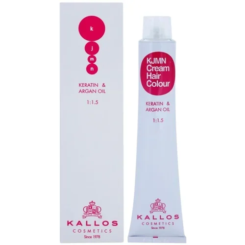 Kallos KJMN Cream Hair Colour Keratin & Argan Oil boja za kosu s keratinom, kolagenom i arganovim uljem nijansa 9.00 Very Light Blond Plus 100 ml