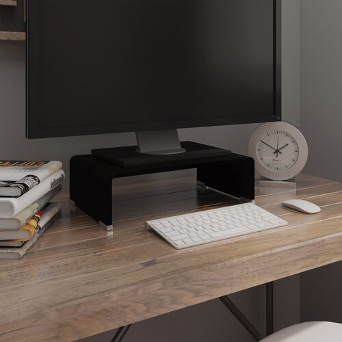 vidaXL Stalak za TV/Monitor Stakleni Crni 40x25x11 cm Cijene
