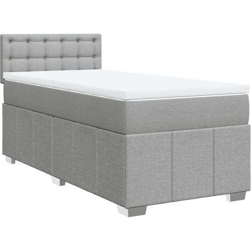 Maison Chic Box spring postelja - Vzmetna postelja z vzmetnico svetlo siv 100x200 cm blago SL24053, (21891112) Cene