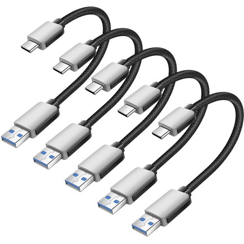 AVIZAR Paket 5x Mini Kablov USB na USB-C 15cm CarPlay, Android Auto, Polnilna Postaja, Siva, (5000191881) Cene