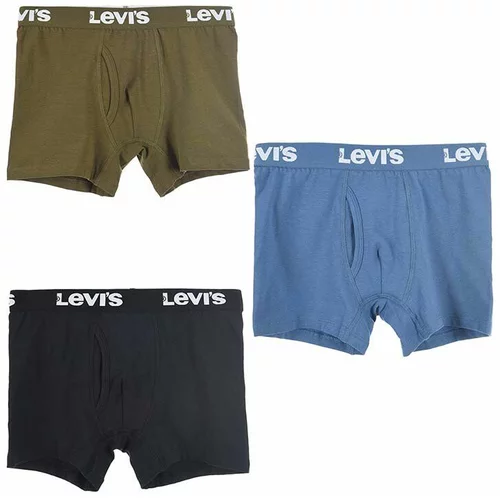 Levi's Otroške boksarice 3-pack črna barva