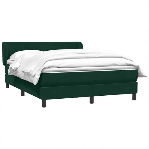 Box Spring krevet s madracem tamno zeleni 160x220 cm bar&amp;scaron;un Slike