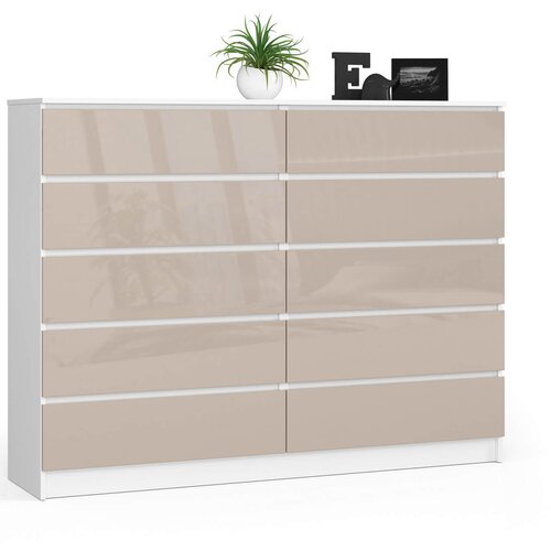 AKORD KOMODA K160 10SZ CLP PK CAPUCCINO POŁYSK, (21713959) Cene