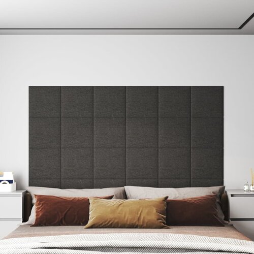 vidaXL Stenski paneli 12 kosov temno sivi 30x30 cm blago 1,08 m² Cene