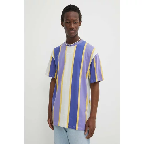 Karl Kani Bombažna kratka majica moški, vijolična barva