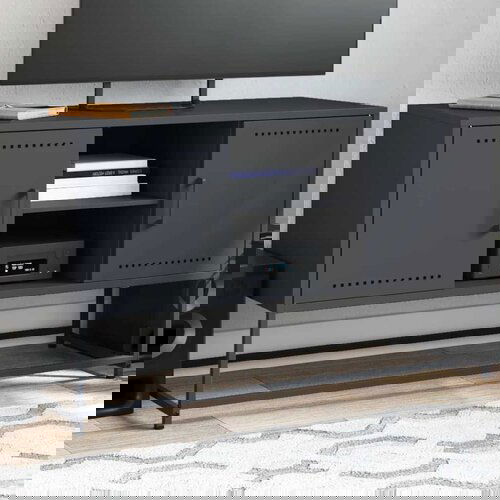 Furnova TV omarica antracitna 100,5x39x60,5 cm jeklo, (21924090) Slike