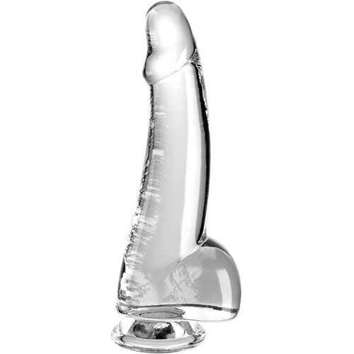 King Cock CLEAR - DILDO WITH TESTICLES 15.2 CM TRANSPARENT Slike