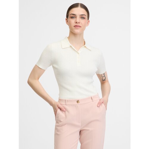 Orsay Women's White T-Shirt with Short Sleeves - Women Cene