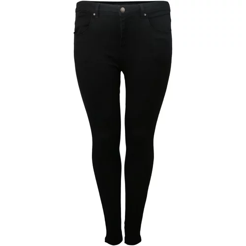 Zizzi Kavbojke 'Jeans, long, AMY, super slim' črna