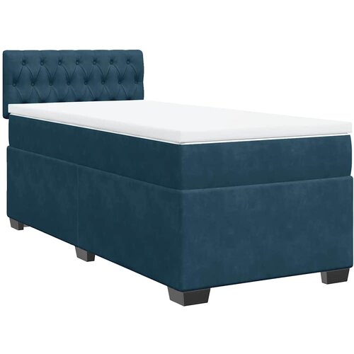 Box spring krevet s madracem tamnoplavi 90x190 cm bar&amp;scaron;unasti Slike