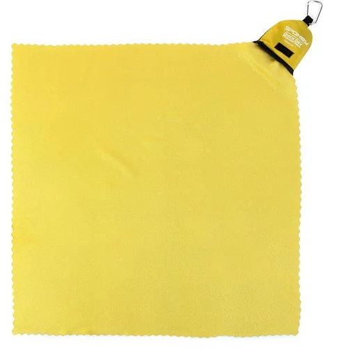 Spokey NEMO Quick Dry Towel 40 x 40 cm, Yellow-Green with Carabiner