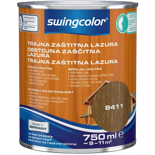 SWINGCOLOR Obstojna zaščitna lazura (barva: kostanj; 750 ml)