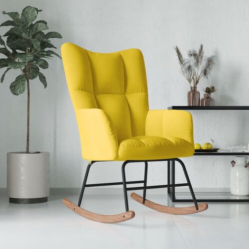 The Living Store Stolica za ljuljanje boja senfa bar&scaron;unasta Cijene