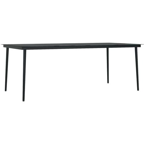  7-dijelni vrtni blagovaonski set s jastucima crni Slike
