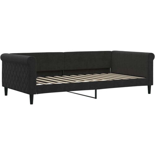 VidaXL Dnevni krevet crni 100 x 200 cm bar&amp;scaron;unasti Slike