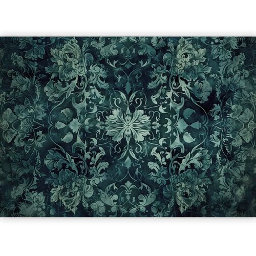 Foto tapeta - Oriental Pattern Carpet: Emerald Ornaments and Worn Patterns 400x280 Vodootporna Slike