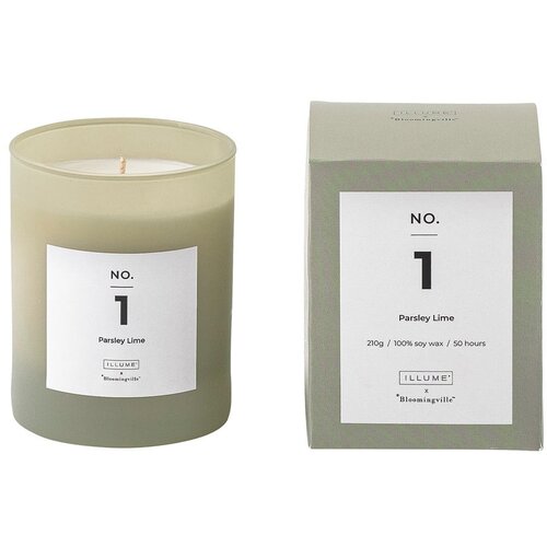 ILLUME x Bloomingville Dišeča sveča čas gorenja 50 h No. 1 Parsley Lime – Cene
