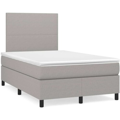  Krevet s oprugama i madracem LED svjetlosivi 120x190 cm tkanina Cene