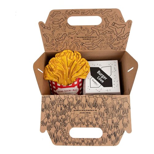 Kesi Rainbow Socks Takeaway Burger Fries 4 pairs Slike