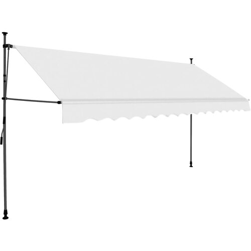 Maison Chic Ročno zložljiva tenda - Senčniki z LED lučkami 350 cm krem, (22041336) Cene