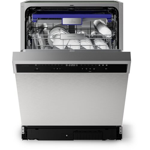 Klarstein Verosteel vgradni pomivalni stroj | Minimalističen, učinkovit, eleganten | EEC A | 60 cm Cene