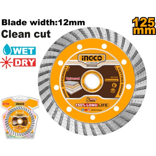 Ingco DMD031251 TURBO DIJAMANTSKI REZNI DISK 125MM Cene