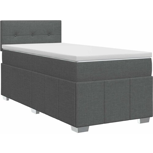  Boxspring krevet s madracem Tamnosiva 100 x 200 cm Tkanina Slike