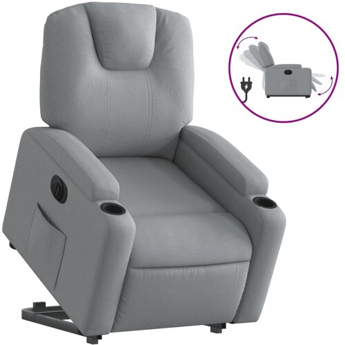 Maison Chic Električni naslanjač - Relax naslanjač s funkcijo vstajanja svetlo siv, (22062626) Slike