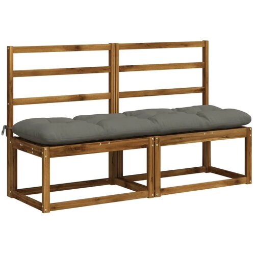  Jastučić za klupu VIANEN 100% poliester Siva 160 x 40 x 12 cm - Siva 160 x 40 x 12 cm Slike