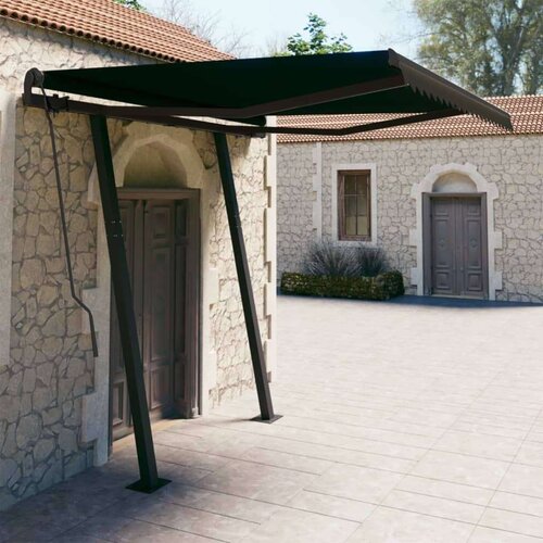  Avtomatsko zložljiva tenda s stebrički 3x2,5 m antracitna, (20729020) Cene