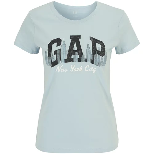 Gap Petite Majica pastelno modra / črna / bela