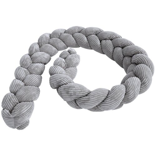 MeowBaby Sivi kordurojni branik za dječji krevetić 200 cm - Cijene