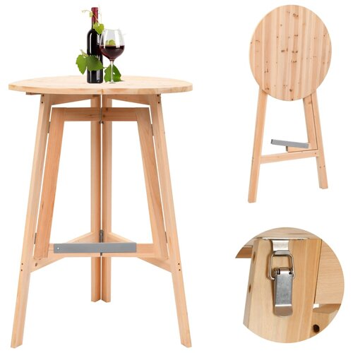 The Living Store Zložljiva barska miza 78 cm iz lesa jelke - Barska Miza, (21420551) Slike