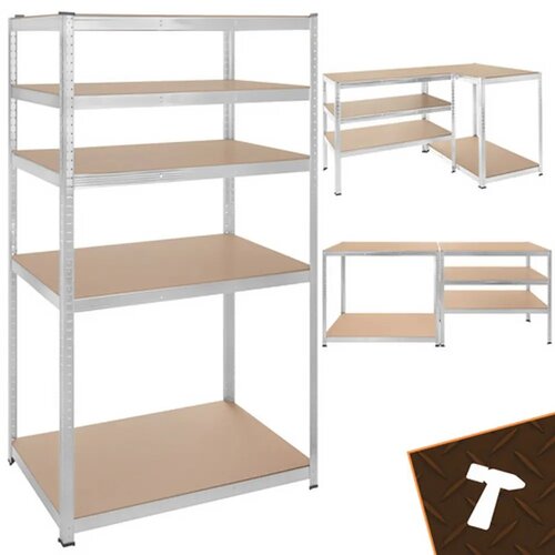Bigstern Metalna Montažna Polica 180x100x60cm 5x200kg Slike