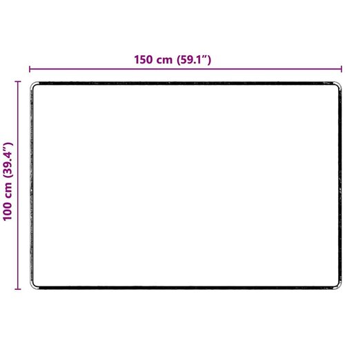  Tepih trkač Crna 100 x 150 cm 100% Polipropilen Tuft Slike