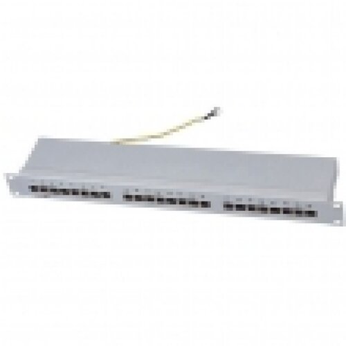 Patch panel 19"/1U sa 24 RJ-45 STP kat. 5e Fully Shielded, dual Krone LSA & 110 IDC reglete, držač kablova sa zadnje strane sa uzemljenjem (SP5E-24-1U) Cene