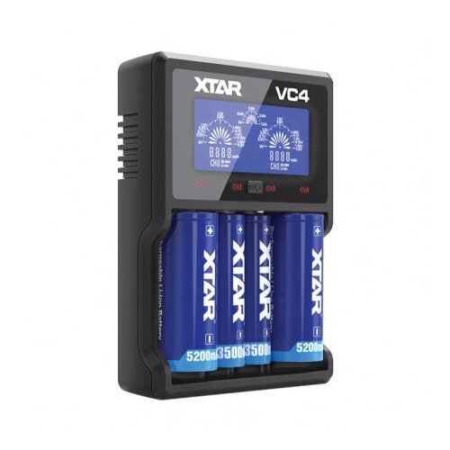 XTAR VC4 punjač za cilindrične Li-ion i NiMH baterije Slike