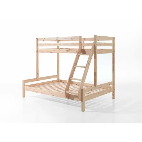 Vipack Nadstropna postelja iz borovega lesa Pino, 140 x 200 cm