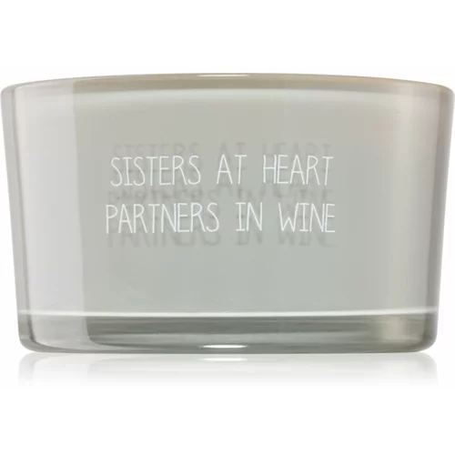 My Flame Candle With Crystal Sisters At Heart, Partners In Wine dišeča sveča 11x6 cm