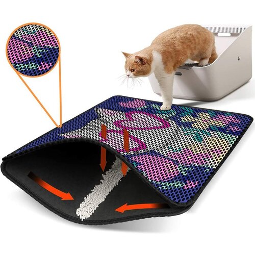 WALLXPERT Nrszn0210 multicolor cat litter mat Cene